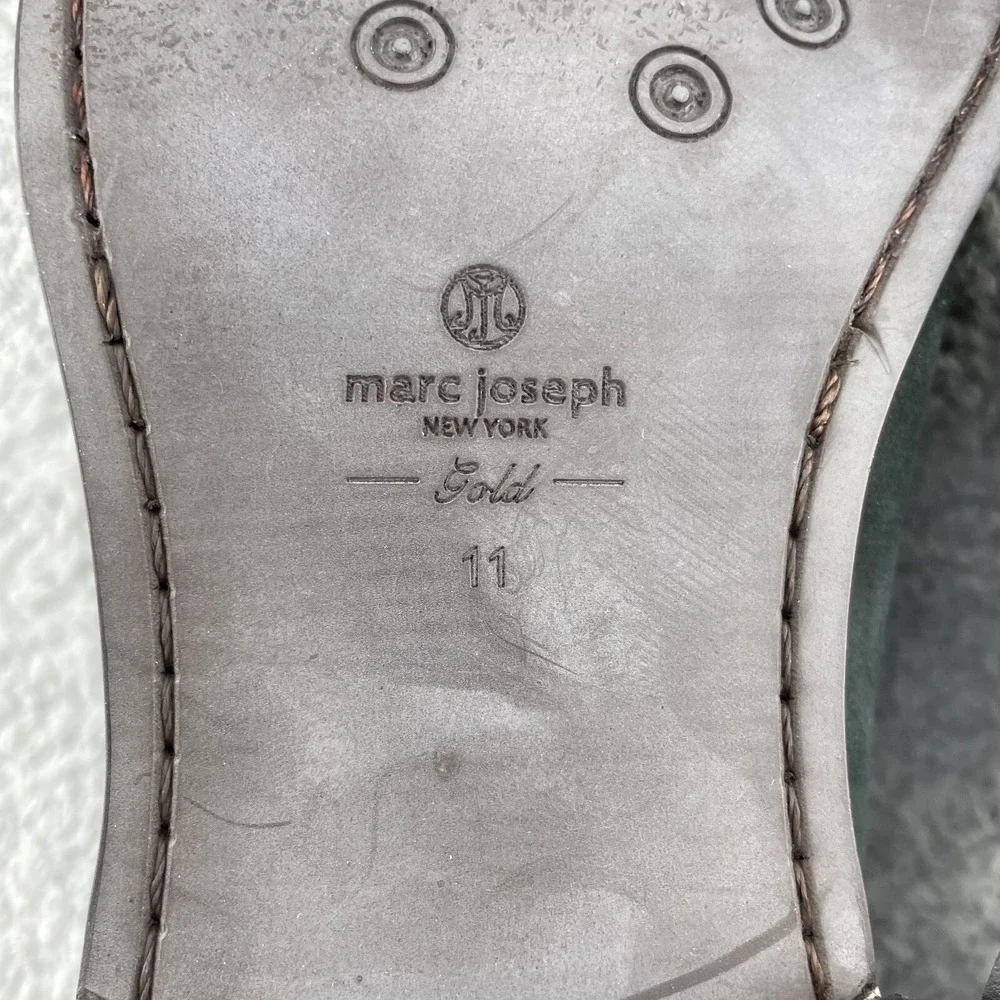 Marc Joseph  New York Dress Shoes Mens 11 Green Leather Calloway Oxford Corpcore